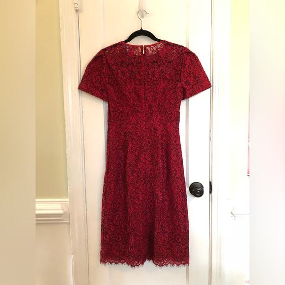NWT NEW Draper James Collection Regal Red Knee Length Lace Sheath Dress - Picture 9 of 13